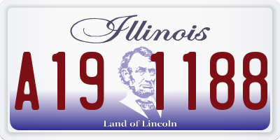 IL license plate A191188