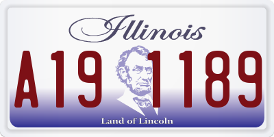 IL license plate A191189