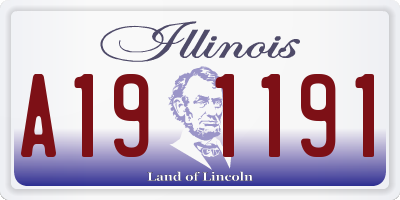IL license plate A191191