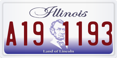 IL license plate A191193