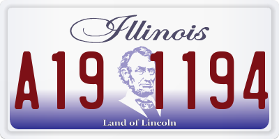 IL license plate A191194