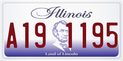 IL license plate A191195