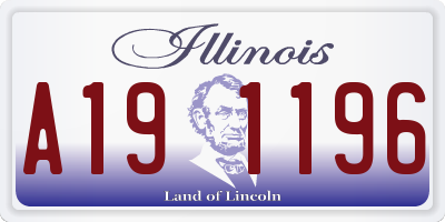 IL license plate A191196