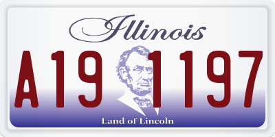 IL license plate A191197