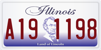 IL license plate A191198