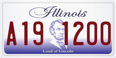 IL license plate A191200
