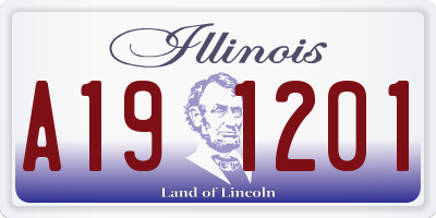 IL license plate A191201