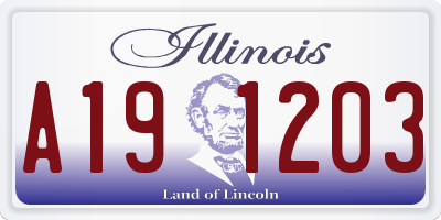 IL license plate A191203