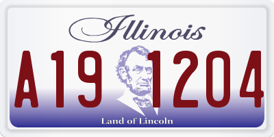 IL license plate A191204