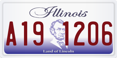 IL license plate A191206