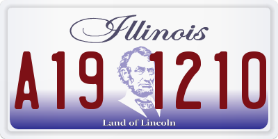 IL license plate A191210