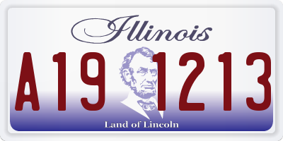 IL license plate A191213