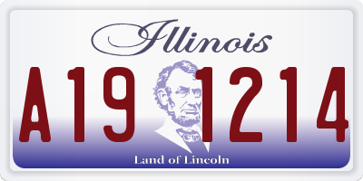 IL license plate A191214
