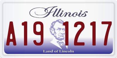 IL license plate A191217