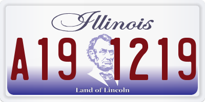 IL license plate A191219