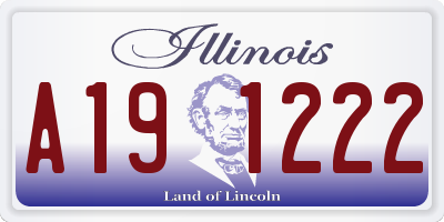 IL license plate A191222