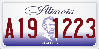 IL license plate A191223