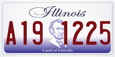 IL license plate A191225