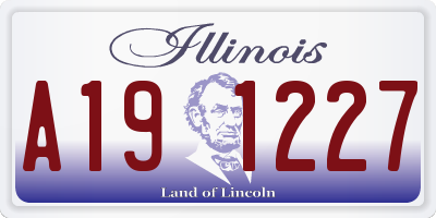 IL license plate A191227