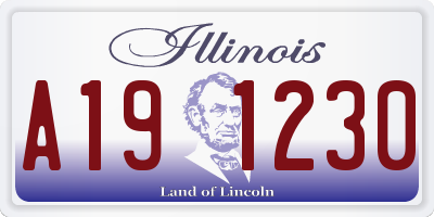 IL license plate A191230
