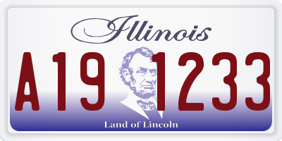 IL license plate A191233