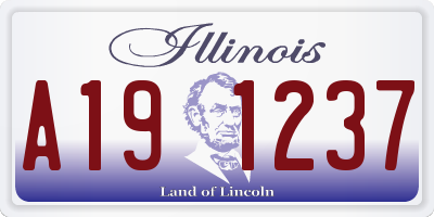 IL license plate A191237