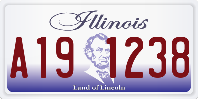 IL license plate A191238