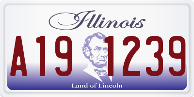 IL license plate A191239