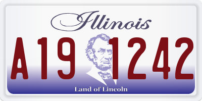 IL license plate A191242