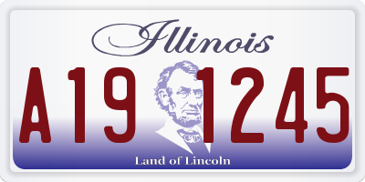 IL license plate A191245
