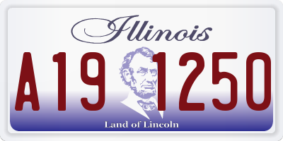 IL license plate A191250