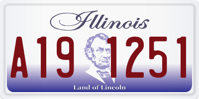 IL license plate A191251