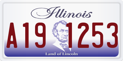 IL license plate A191253