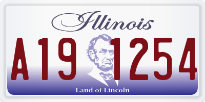 IL license plate A191254