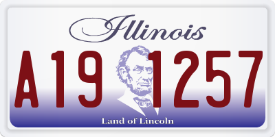 IL license plate A191257