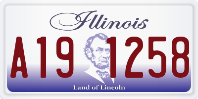 IL license plate A191258