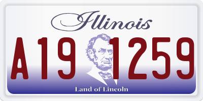 IL license plate A191259