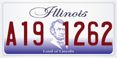 IL license plate A191262