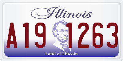 IL license plate A191263