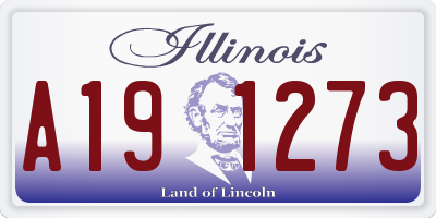 IL license plate A191273