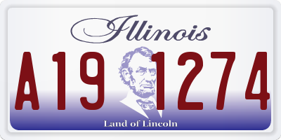 IL license plate A191274