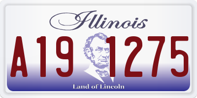 IL license plate A191275