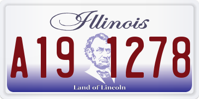 IL license plate A191278