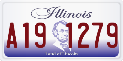 IL license plate A191279