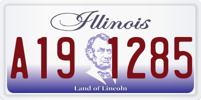 IL license plate A191285