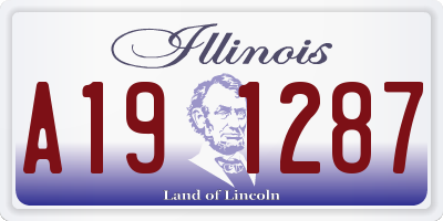 IL license plate A191287