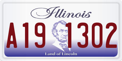 IL license plate A191302