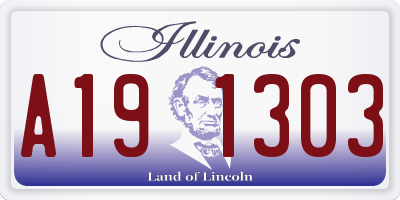 IL license plate A191303