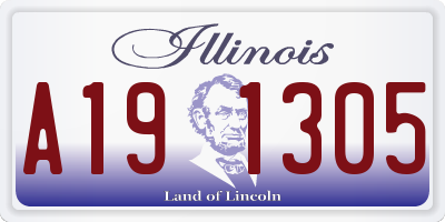 IL license plate A191305