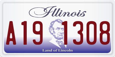 IL license plate A191308